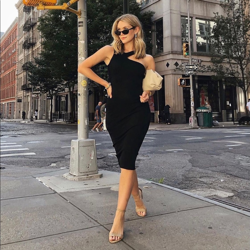 Zara black bodycon dress